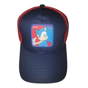 Sonic The Hedgehog Trucker Cap - Navy Blue & Red